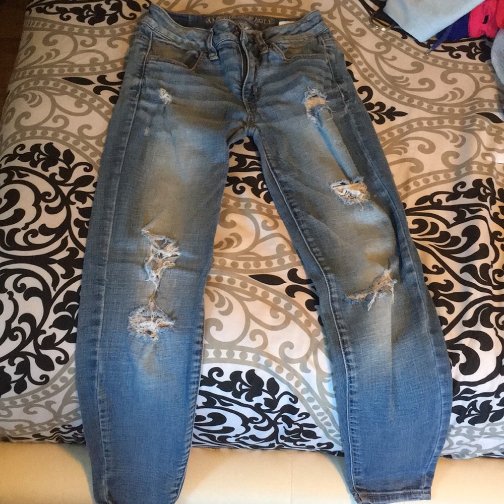 American Eagle ripped jeans